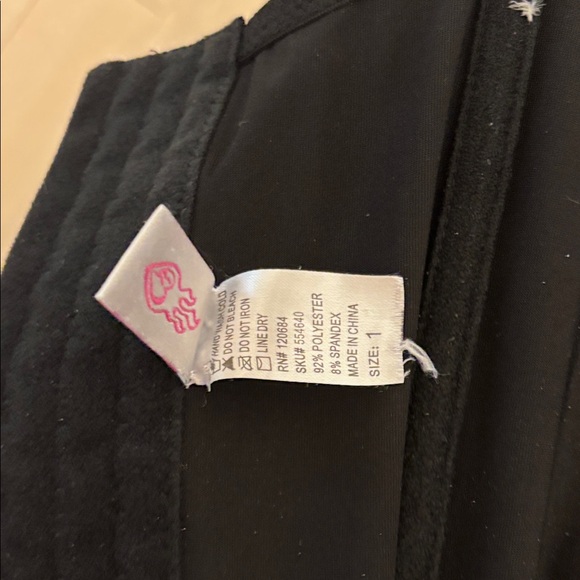 Black Faux Leather Corset with Buckle Details - Picture 5 of 6